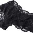 Gay Sissy Femboy Panties Mens See-Through Lace Lingerie Thong Briefs for Crossdressers, Sexy Sheer Underwear (XL)