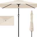 AreShark 6.5' x 10' Rectangular Patio Umbrellas for Outdoor, Outdoor Table Umbrella, Large Outdoor Patio Umbrellas with 6 Sturdy Ribs for Pool, Garden, Deck & Market (Cream-White)