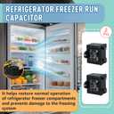 2 Pack WPW10350564 W10350564 Refrigerator Compressor Run Capacitor Compatible for Whirlpool, Maytag, Kenmore, Capacitor Replacement Kit 12F 180V Ensures Stable Startup and Sustained Performance