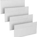 TORACK 4Pcs Metal Pegboard Panels(12" x 24") for Wall, Garage Tools Organizer Pegboard for Workbench, Modular Peg Board, Tool Organizer Board Kit(Pack of 4, Grey) 
