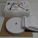 White Arc Floor Lamp, Modern Floor Lamp for Living Room with Adjustable Lamp Head, Tall Pole Standing Lamp with On/Off Pedal Switch, Over Couch Arched Reading Light for Bedroom, Office, Study Room