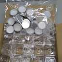 20 Pack 6 oz Plastic Spice Jars with Metal Lids Reusable Salt Pepper Shaker with Lids Clear Empty Square Spice Containers Seasoning Bottles for Kitchen Storage