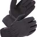 SKYDEER Winter Gloves with Soft Deerskin Suede Leather & Thermal Polar Fleece & Warm 3M Thinsulate Insulation (SD8661T) (Black, M)