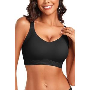 Vertvie Women's Seamless Wireless Push Up Bras with Support and Lift No Underwire Bralettes Full Coverage Sport Everyday Bra, M