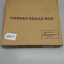 Wieghda Corner Bread box for Kitchen Countertop,Farmhouse Acrylic Wavy Door Panel Food Storage Large White Bread box Container