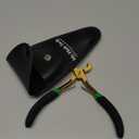 Innovative Keratin Bond Cutter Used to cut the bonds of Keratin Hair Extensions - Must Have Multipurpose Hair Extension Tools in Soft Rexene Pouch (Gold)