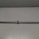Amazon Basics Tension Curtain Rod, Adjustable 36-54" Width - Nickel, Classic Finial