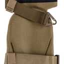 ALTA 52943.16 AltaCONTOUR LC Gel Insert Knee Protector Pad, MultiCAM Cordura Nylon Fabric, AltaLOK Fastening, Flexible Cap, Long, Coyote