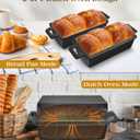 Cast Iron Loaf Pan With Lid, 95in 2in1 HeavyDuty & OvenSafe Loaf Pan for Sourdough & Homemade Bread