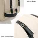 Toiletry Bag for Women, Water-resistant Travel Toiletry Bag, PU Leather Cosmetic Makeup Organizer, Travel Bag for Travel Size Toiletries, Beige