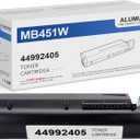 MB451W Black Toner Cartridge (1 Pack) Compatible 44992405 Toner Cartridge Replacement for OKI 44992405 MB441 MB451 MB451W Printer