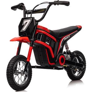 Garvee Kids Ride On Electric Dirt Bike,Kids All Terrain Electric Motorcycle,24V 350W Ride On Toy for Toddlers, Up to 14.5 MPH,Load 135 Lbs,Shock Absorption