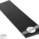 VEVOR 1.2" Rise Cuttable Threshold Ramp for Doorways, 35.4" Wide Natural Rubber Wheelchair Ramp, Non-Slip Solid Rubber Ramp with Double-Sided Tape for Doorways, Driveways, Bathroom, Smooth Tile