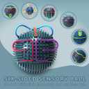 2 x Sensory Activity Board Upgraded- 3D Sensory Activity Ball,Stress Relief Toy,Silicone Fidget Toy for Stress Relief,Anxiety,Autism,ADHD,Kids 3+ & Adults,with Travel Storage Bag & 16 Strings (Blue) (Sphere)