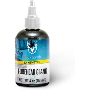Hunters Specialties Buck Bomb Synthetic Forehead Gland Liquid Scent w/Wicks | Deer Buck Lure Hunting Primetime Post/Pre-Rut Scent Attractant for Hunting, 4 Oz (118 ml.)