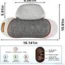 Pillow Massage Neck Hump 3-in-1 Massager Pillow with Heat, Deep Tissue Relief Neck Traction, Cervical Support Hump Corrector for Women and Men, Memory Foam Support Gray