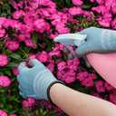 ANDANDA 1/12 Pairs Work Gloves, Strong Grip, Seamless Knit Nylon Nitrile Work Gloves Men Suitable for General Work, Green