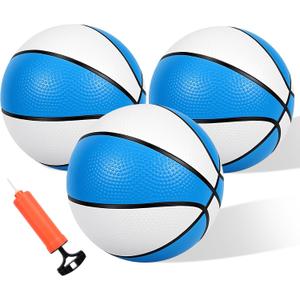 3 Pack 6" Mini Basketball Set - Lightweight 120g PVC Small Basketball for Toddlers Boys Girls Teenagers Floating Water Pool Basketball for Indoor Outdoor Swimming Pool Games Basketball Hoop & Goal