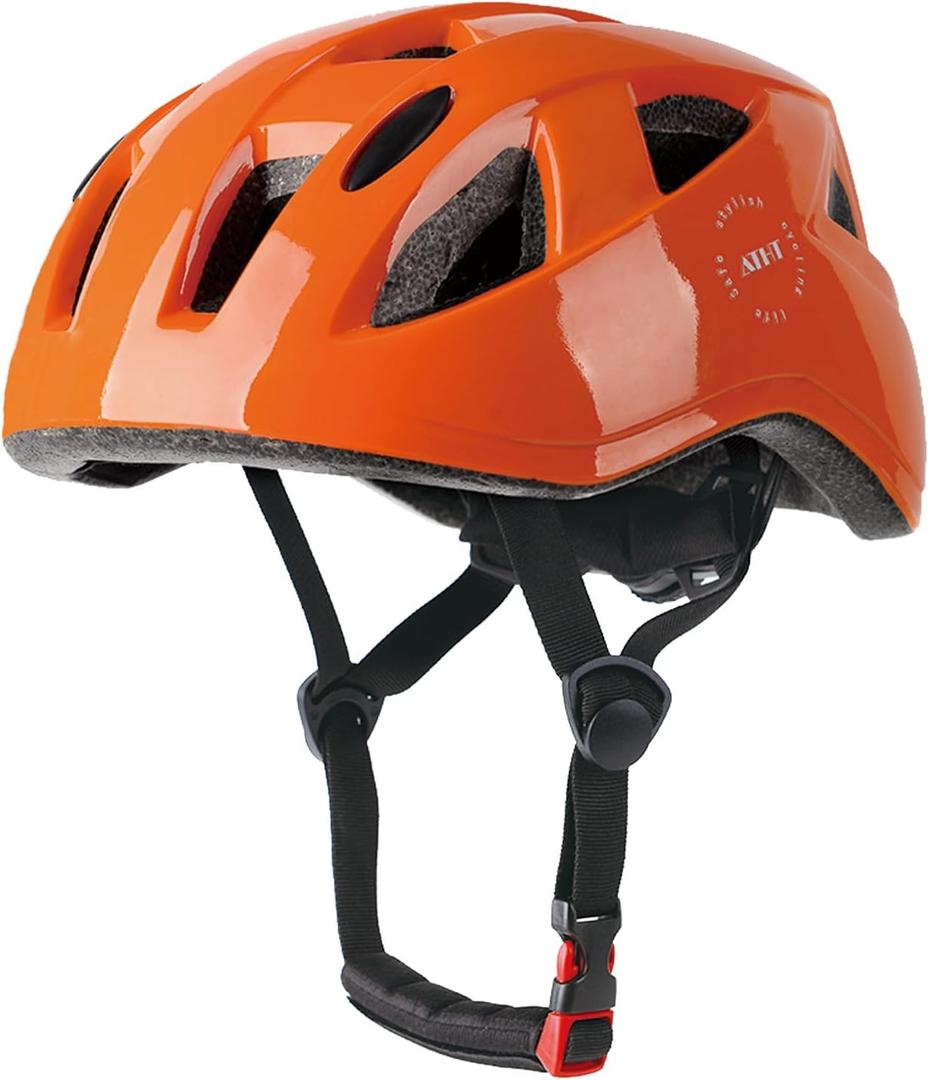 Kids Bike Helmet,2 Sizes Adjustable for Youth Child Boys & Girls Ages 3-5-8-14,Ventilation and Multi-Sport for Bicycle Skate (Orange)