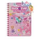 Stick4Ever Jelly Sticker Book - for Kids - Waterproof, Easy to Clean Reusable Sticker Book for Toddlers- Reusable Road Trip Activities for Kids - Stocking Stuffers for Toddlers (Wonderland)