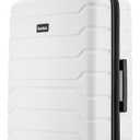 InUSA TREND Luggage with Spinner Wheels | Durable Lightweight Hardside Suitcase, Travel bag with Handle and Trolley, 28-Inch Large Checked luggage | White