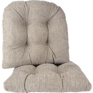 Klear Vu Gripper Overstuffed Universal Non-Slip Dining Chair Cushions for Kitchen Decor or Office Use, U-Shaped Skid-Proof Seat Pad, 17x17 Inches, 2 Count (Pack of 1), Honeycomb Graystone