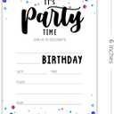 It's Party Time - Birthday Invitation Cards with Envelopes (4x6 Inches, Pack of 20) - Invitations for Birthday Party & Celebrations.(082)
