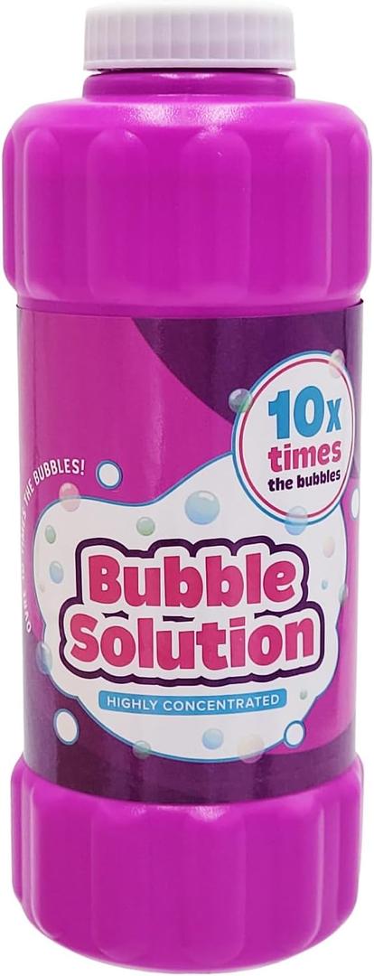 16 oz Concentrated Bubble Solution, Refills up to 1.25 Gallons, Non-Toxic Concentrated Solution for Bubble Machines, Giant Bubble Wands, Bubble Gun and Blowers (Purple) (Single)