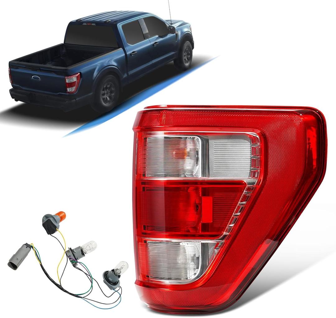 Tail Lights Compatible With 2021 2022 2023 Ford F150 Tail Light (21-23 Halogen Type, Right Passenger Side)