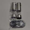 Electric Salt and Pepper Grinder- Automatic Battery Pepper Mill Shakers Kitchen Essentials for New Home Adjustable Coarseness Upgraded Larger Capacity with Led for Housewarming Gifts (Stainless Steel)