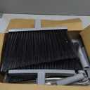 PBHEPJ Broom, 4 Pack Outdoor Broom for Floor Cleaning, 58" Long Stainless Steel Handle, Hard Bristle Angle Broom for Sweeping Indoor, Commercial, Industrial, Garage, Kitchen (Gray)