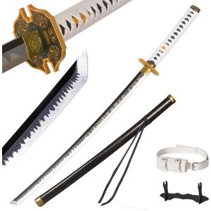 40" Anime Vergil Sword Yamato Sword in Plastic with Display Stand and Belt,for Cosplay,Collectible Display