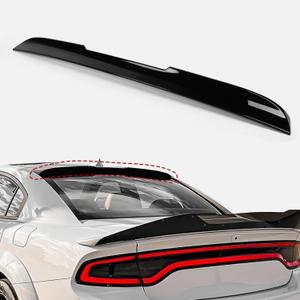 Rear Window Rooftop Spoiler Fit for 2015-2024 Dodge Charger GT Pursuit R/T SRT SRT8 SXT Scat Pack SE Enforcer Daytona, V-Style Tail Visor Wing Without Drilling Glossy Black