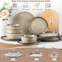 GBHOME Dinnerware Sets for 8, 24 Pieces Ceramic Plates and Bowls Set