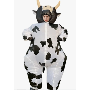 Inflatable Cow Costume Blow up Costume for Cosplay Party Festival Halloween Parade Carnival Suit Jumpsuit
