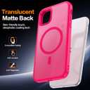 3 x Magnetic for iPhone 11 Phone Case-Compatible with MagSafe-Slim Translucent Matte-Military Grade Drop Protection Phone Case for iPhone 11 6.1",Hot Pink