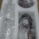 AUTELO Farmhouse Pendant Lights Kitchen Island, 1-Light Pendant Light Fixtures, Dark Wood Grain Hanging Lamp with Clear Cylinder Glass, Pendant Lighting for Kitchen Island, Dining Room, H3875 DW (Small - 1 Pack)