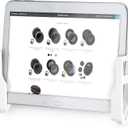 BRAINWAVZ Universal Tablet Wall Mount Dock Holder for iPad Air Mini & Pro, Galaxy Tab Note, Surface & iPhone, Pixel & More, Stick On 3M VHB, No Screws (White)