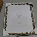 8x10'' Heavy-Duty Zinc Alloy Gold Photo Frames with Acid Free Mat for 5x7'',Wave Design Gold Picture Frame 8x10'' with Black Velvet Backing,for Desktop and Wall Hanging