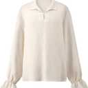 Men Renaissance Shirt,Pirate Shirt for Men,Victorian Ruffled Vampire Poet Shirts Gothic Medieval Costume (Small, Beige)