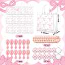 12 Sets Pink Ballerina Party Favors Dance Graduation Gifts Bulk Dance Birthday Party Supplies with Scrunchies Hair Brush Card Compact Mirror Bracelet Bags Ballerina Team Gifts for Women
