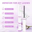 GAQQI Lash Glue Remover for Lash Clusters, Eyelash Remover for DIY Home Use, Gentle Formula for Sensitive Eyes, Quick & Deep Dissolving Adhesive, 5ml