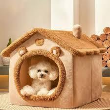 Cozy Pet Bed House,Indoor/Outdoor Pet House,Dog House Indoor,Dog House Kennel Bed Mat with Cushion for Small Medium Large Dogs Cats,Cat and Medium Dog,Warm Cave Sleeping Nest Bed for Cats Dog