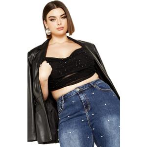City Chic Women's Plus Size Top-Kiera (Black)