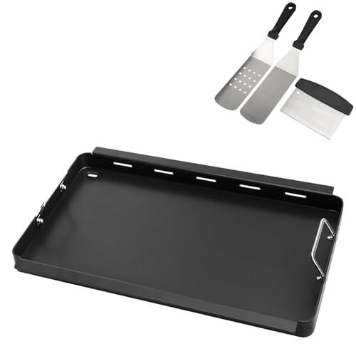 Full Size Griddle Insert with Spatula Set for Charbroil TRU Infrared 4 Burner 463242715 463255020 463242716 463257520 463276016 466242715, Flat Top for Charbroil Grill Replacement Parts G533-0009-W1