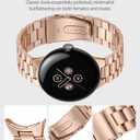 Miimall Metal Band Compatible for Google Pixel Watch 4(2025)/3 45mm 41mm Band, No Gap, Men Business Stainless Steel Adjustable Wristband Replacement Strap for Pixel Watch 4/3/2/1