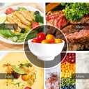 AISBUGUR Dessert Bowls Set of 8,10 OZ Ceramic Small Bowls for Kitchen,4.5 "White Ice Cream Bowls for Side Dishes,Rice,Cereal,Snack, Oatmeal,Fruit, Soup,Cereal Bowls for Dishwasher & Microwave Safe