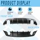 Rear Diffuser for 2015-2024 Dodge Charger SRT Rear Bumper Lip Splitter Spoiler Diffuser Non-widebody Gloss Black (Carbon Fiber)