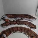 Rustic Brown Hardwood Elastic Fitted Tablecloth and Seat Covers, Rough Chocolate Dark Timber Rectangle Tablecloths, 3 Pieces Set, Wood Texture Table Cloths for Outdoor Party Camping Use, 72x28 Inch