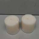 Mister Candle - White 4" x 4" Hand Made Pillar Candles (Set of 2). Unscented, Dripless, Smokeless, Solid Color